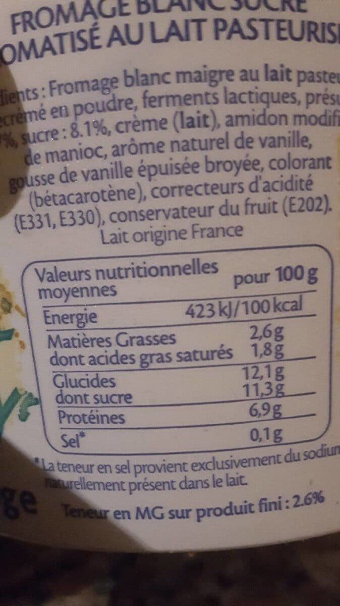 Piton Des Neiges Fromage Blanc Vanille packshot