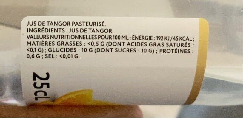 Open Food Facts Jus de tangor packshot