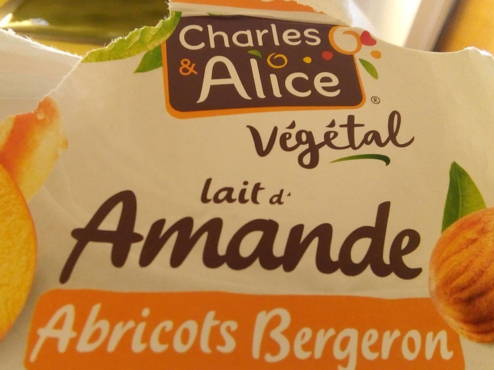 Charles & Alice Lait d'amande et abricots bergeron packshot