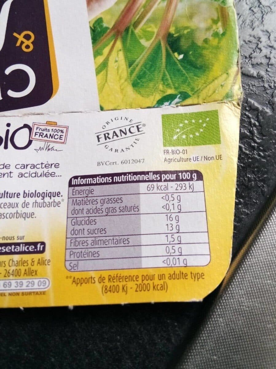Charles & Alice Pomme Rhubarbe BIO packshot