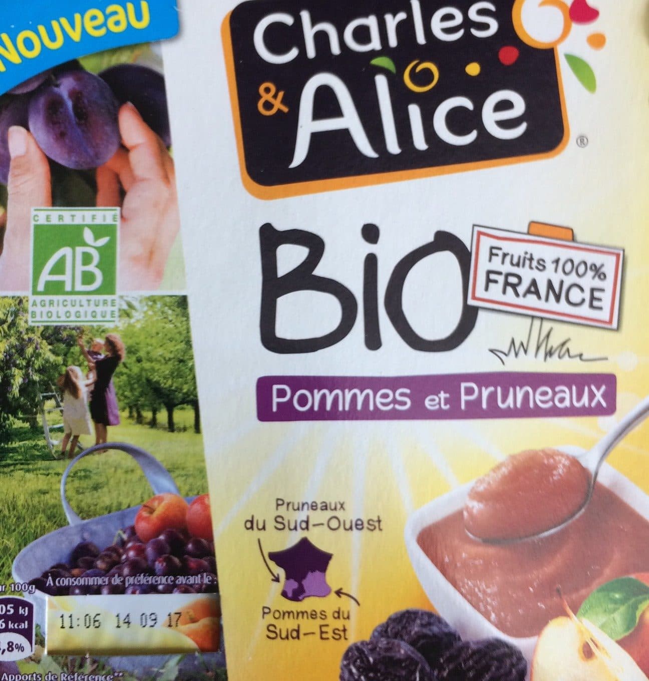 Charles & Alice Compote Pommes et pruneaux packshot