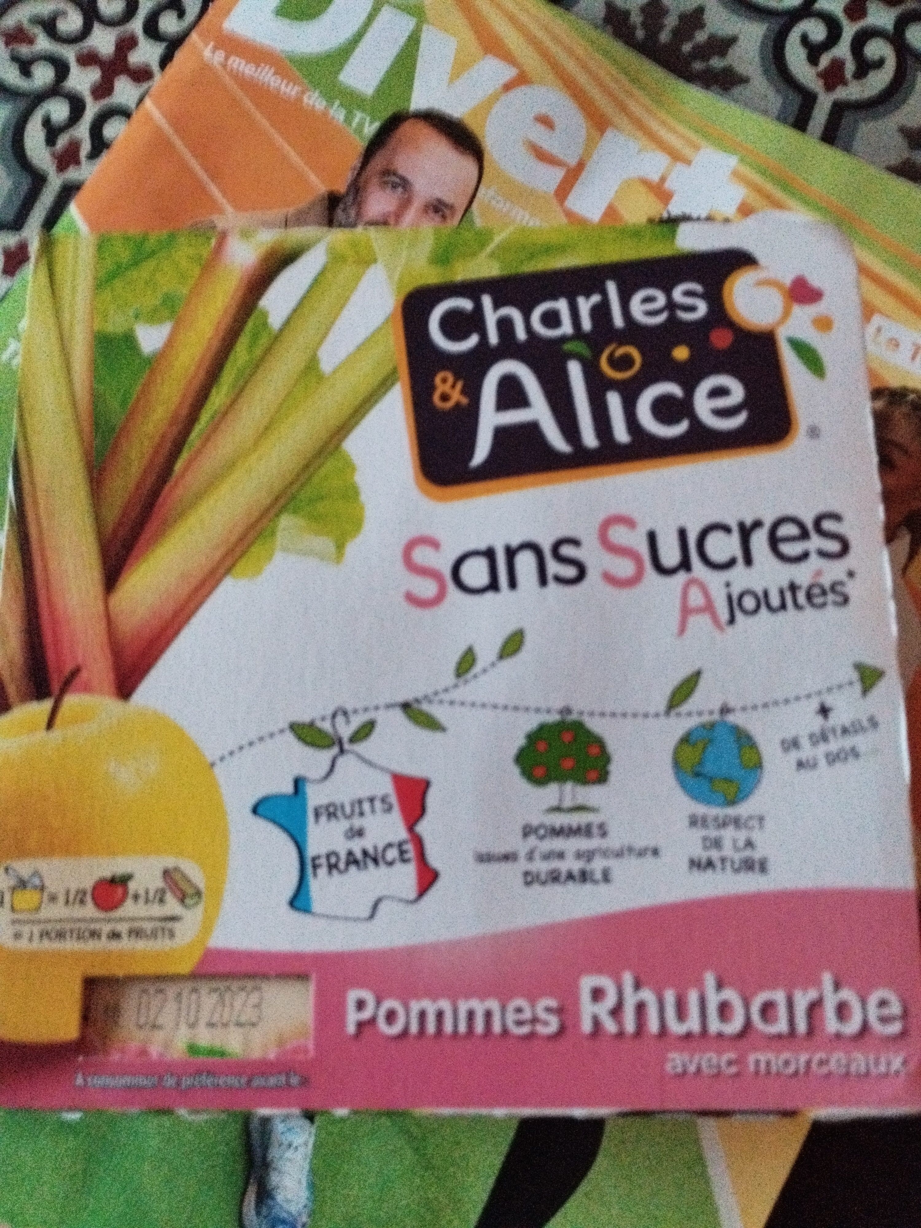 Charles & Alice Compote Pomme Rhubarbe packshot