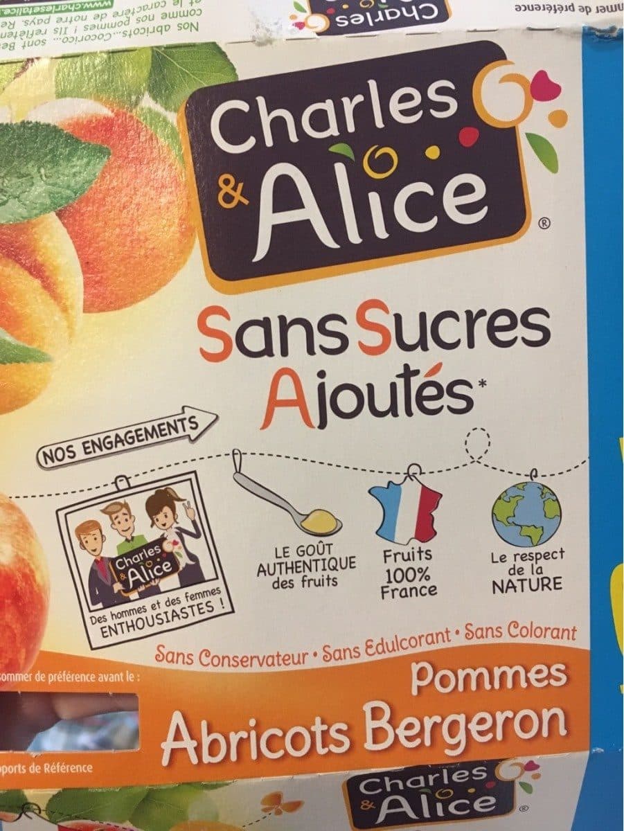 Charles & Alice Compote pommes abricots packshot