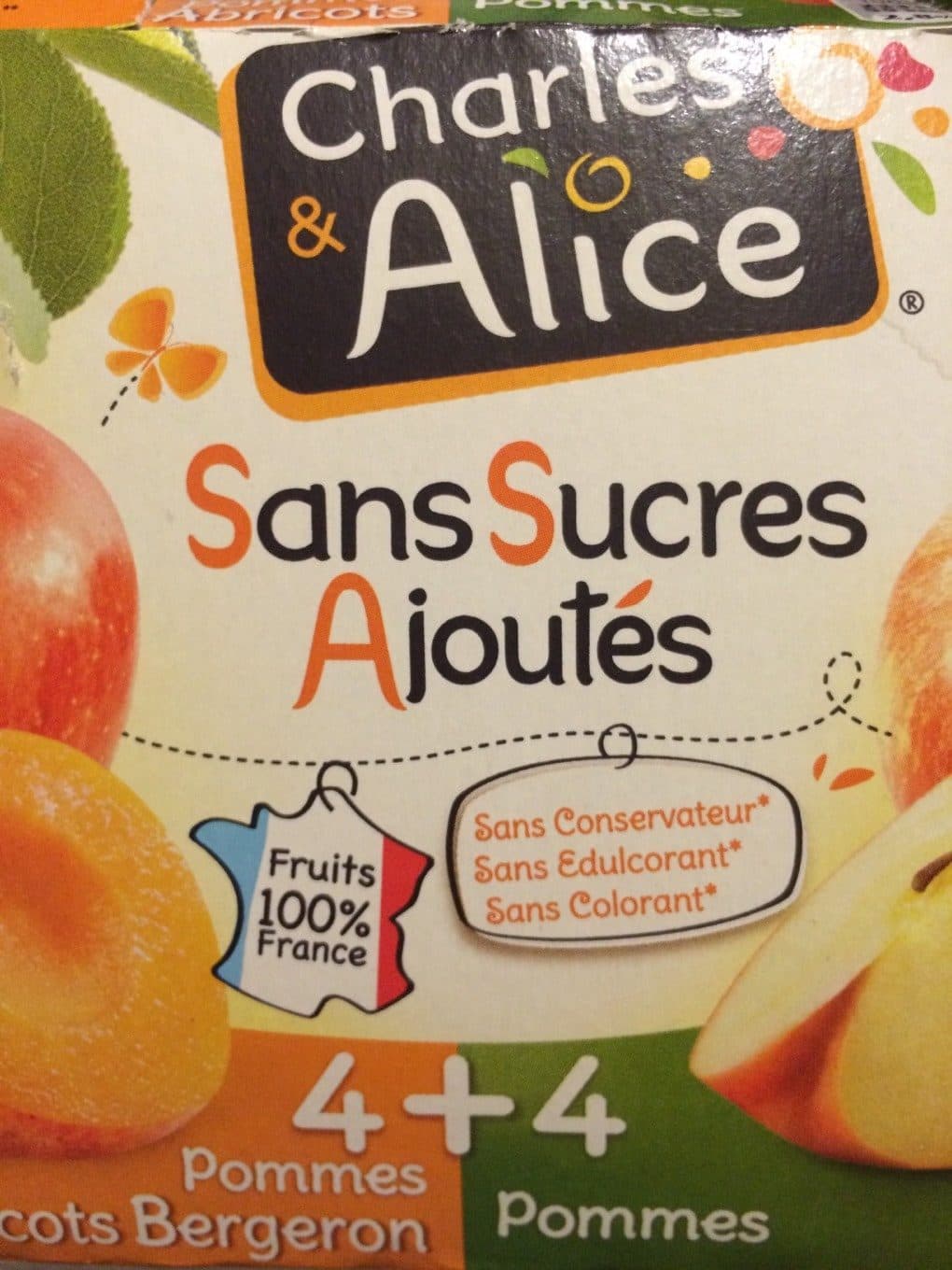 Charles Et Alice Dessert fruitier pomme abricot Charles & Alice + pomme x4 packshot