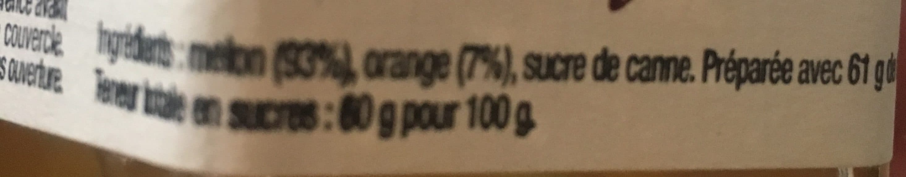 Comme Autrefois Confiture Melon Orange packshot