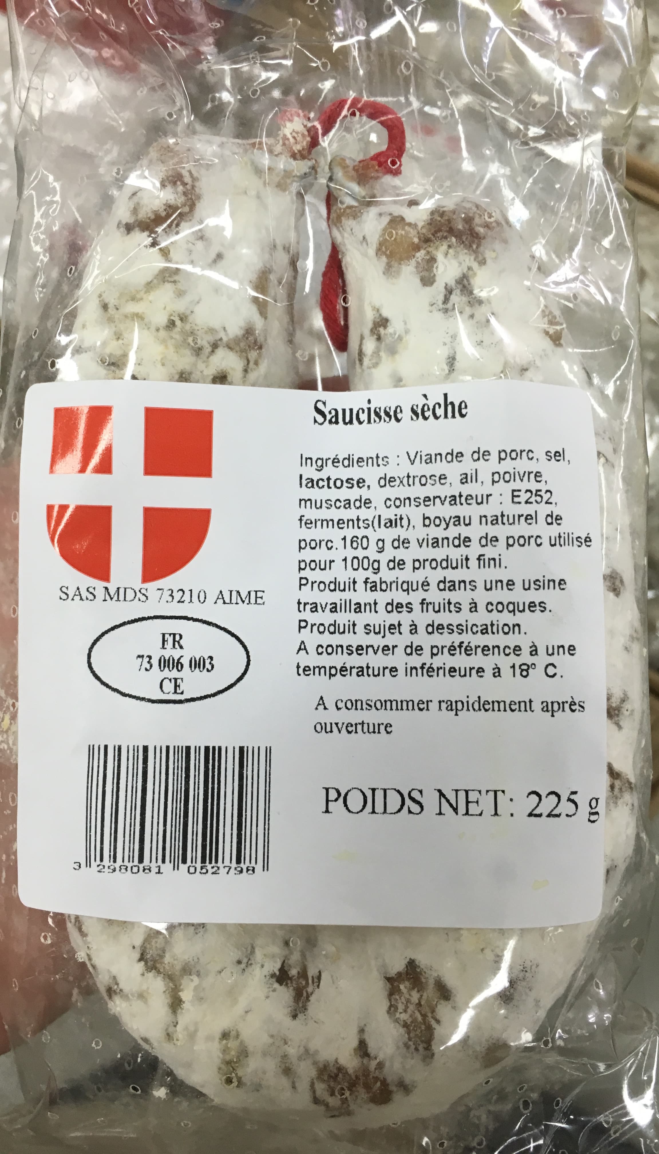 MDS Saucisse sèche packshot