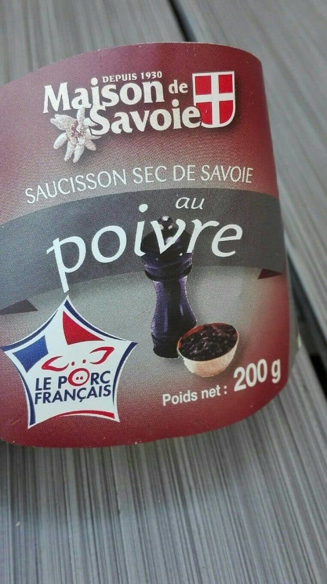 Open Food Facts Saucisson sec de Savoie au poivre packshot