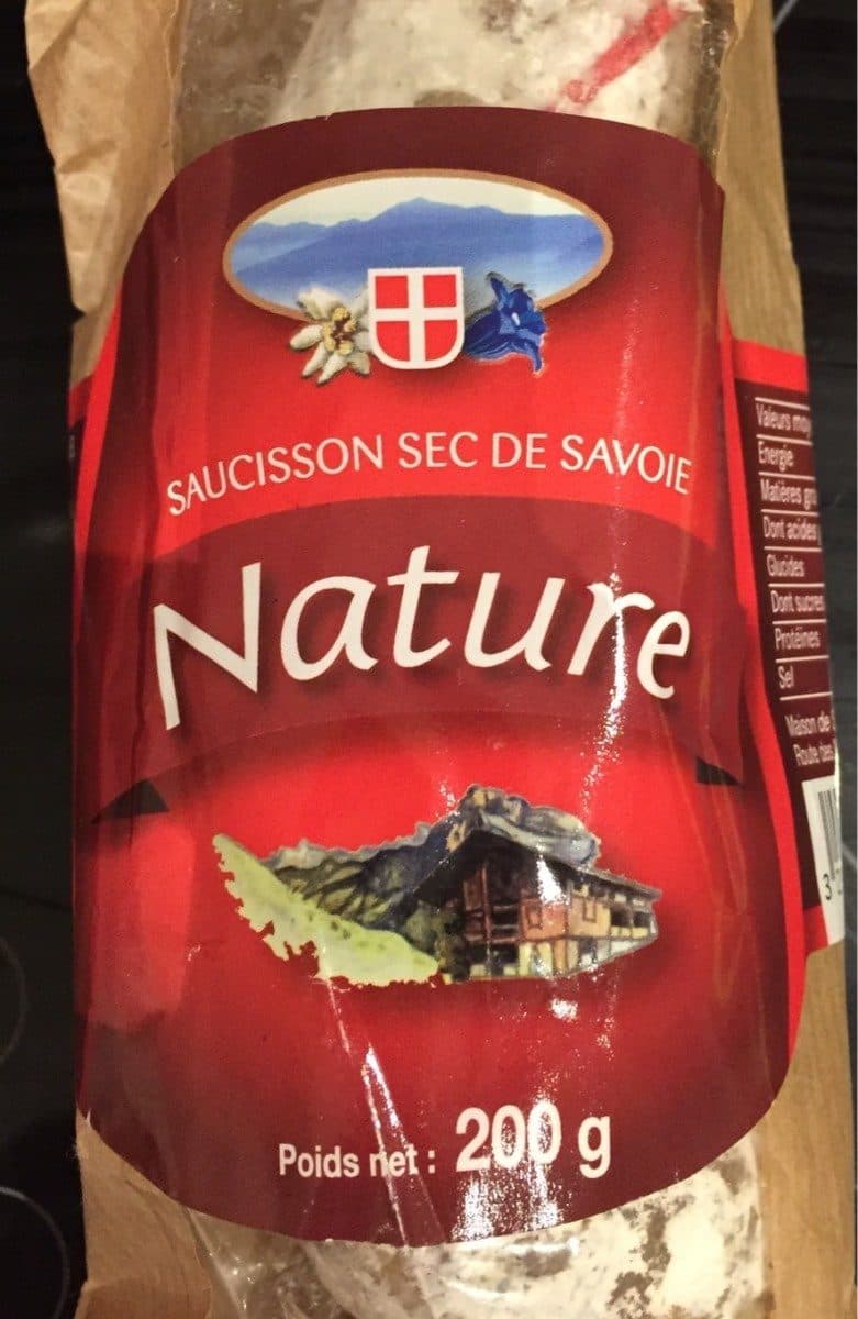 Open Food Facts Saucisson sec de Savoie, nature packshot
