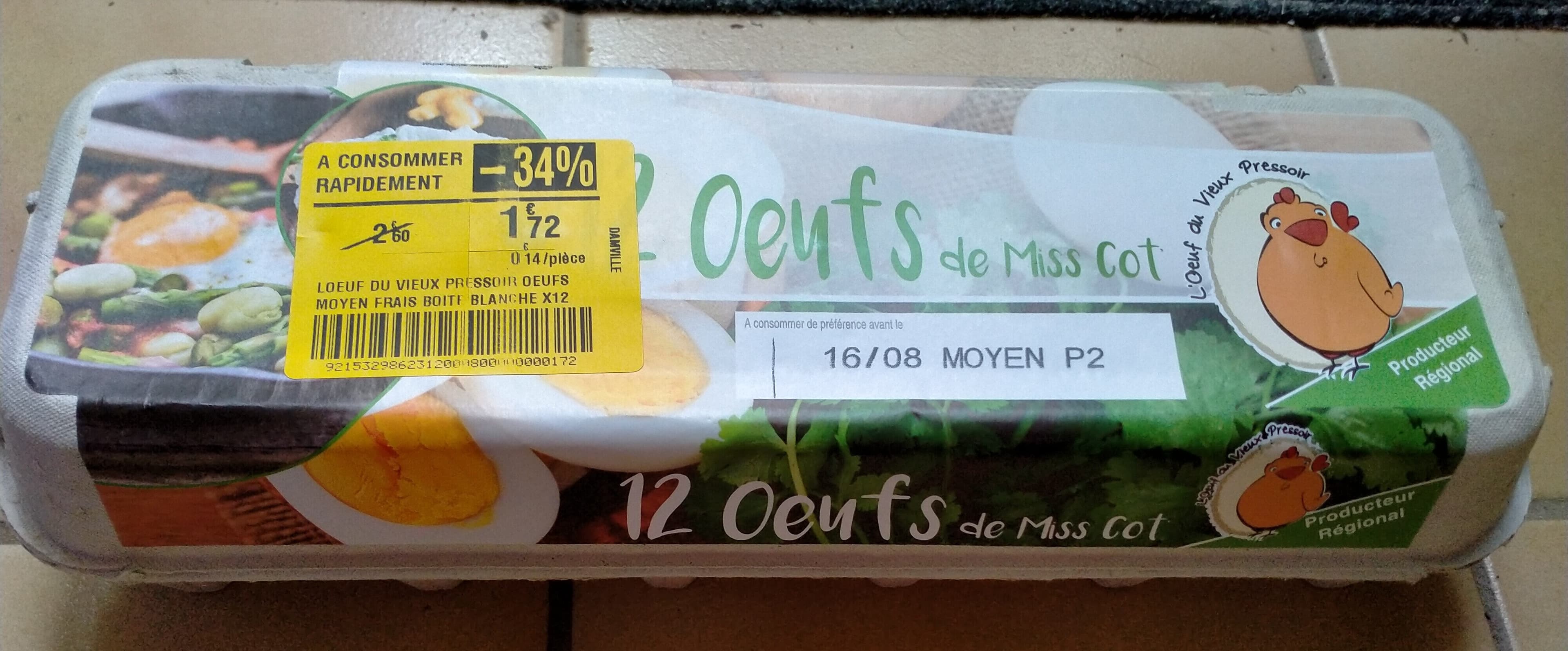 Domaine du vieux pressoir 12 oeufs de miss cot packshot