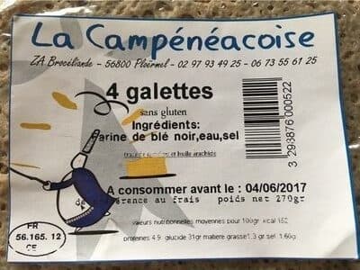 La Campénéacoise 4 galettes de blé noir packshot