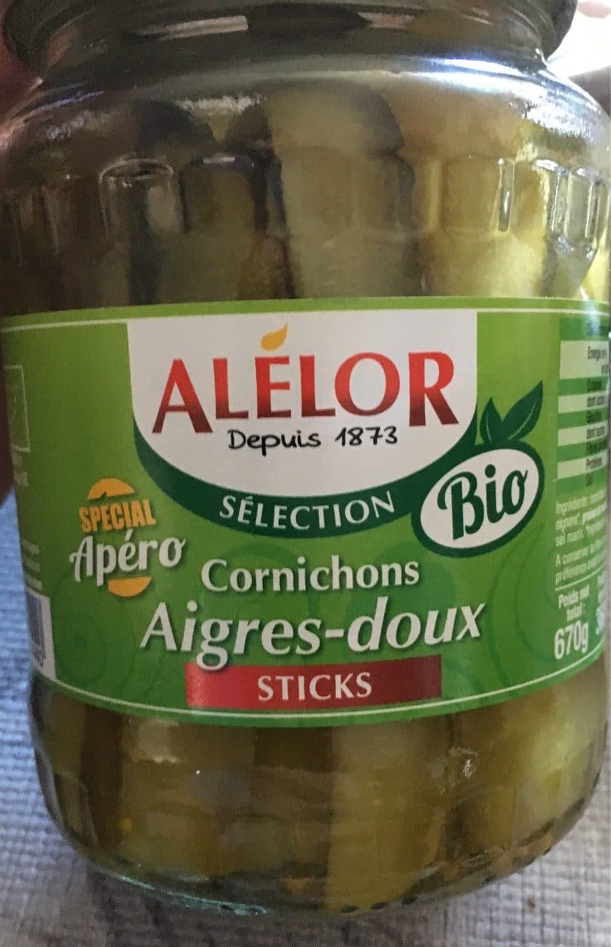 Alélor Cornichons aigre-doux packshot