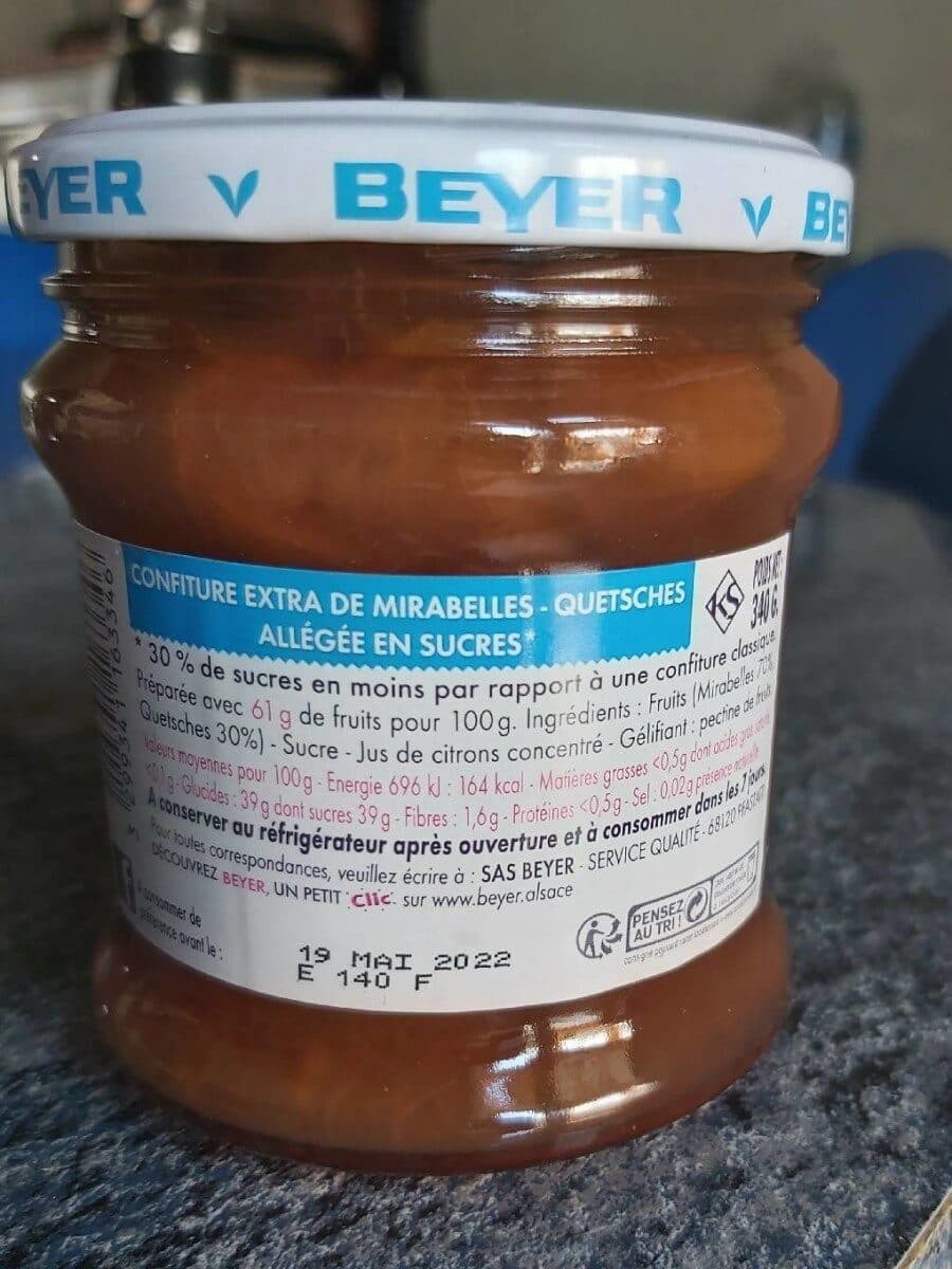 Beyer Confiture allegee mirabelles quetsches packshot