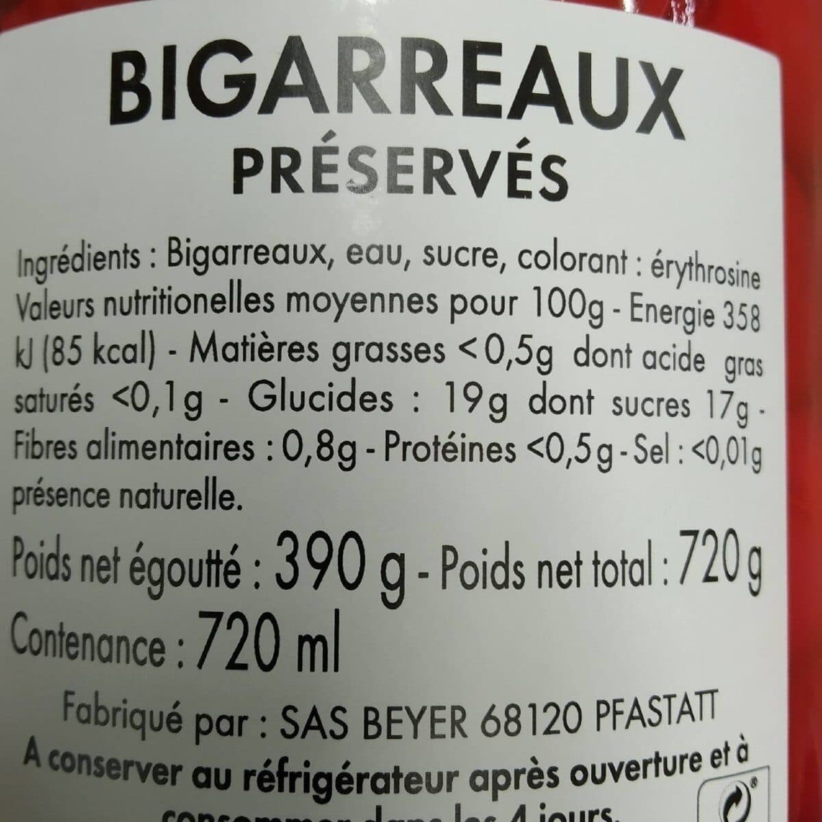 BEYER Bigarreaux Au Sirop packshot