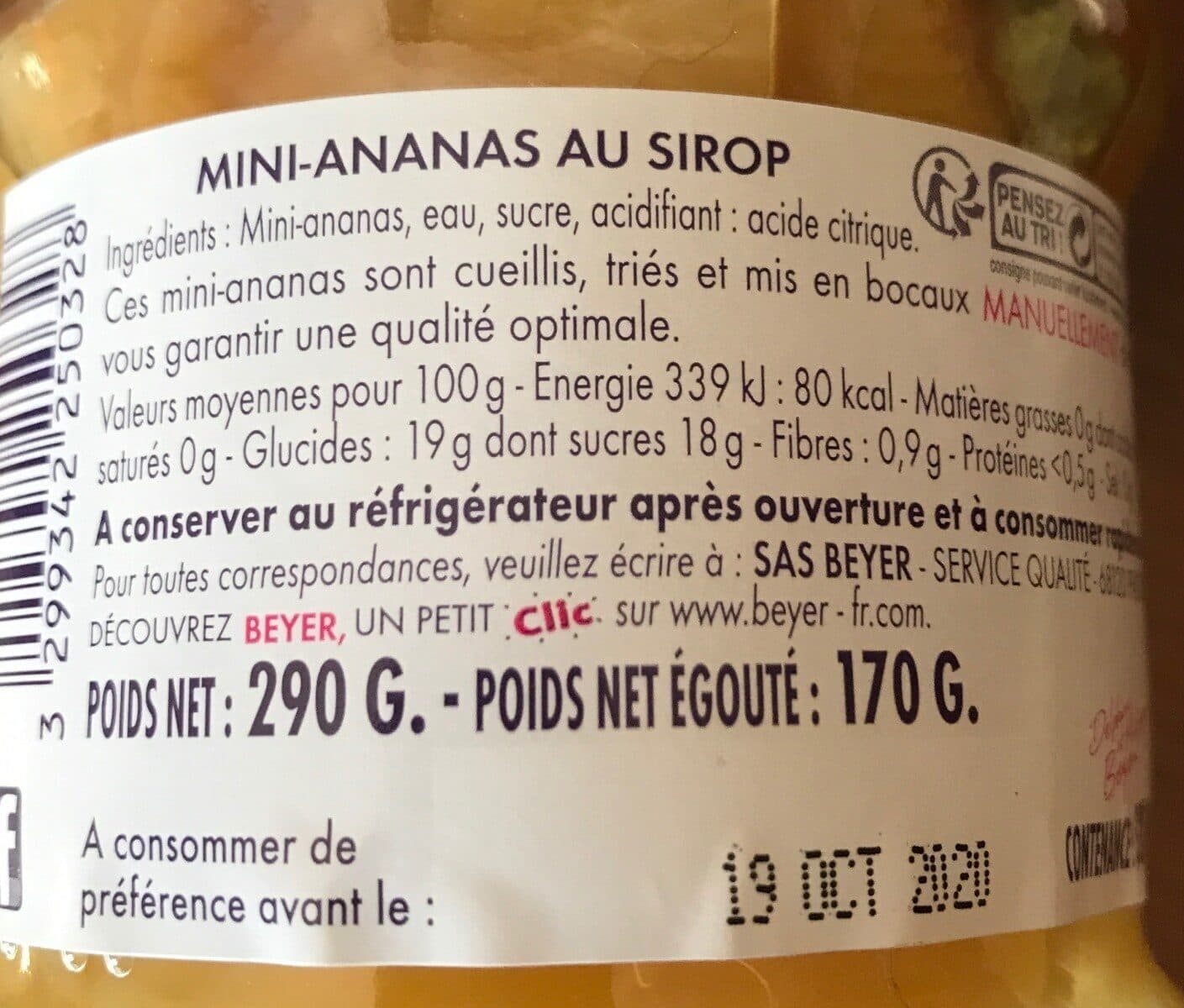 Beyer Mini ananas 16 tranches packshot