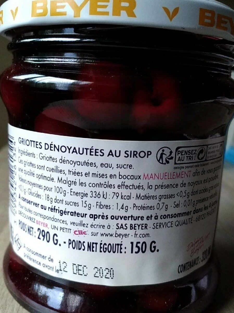 Beyer Griottes dénoyautées packshot