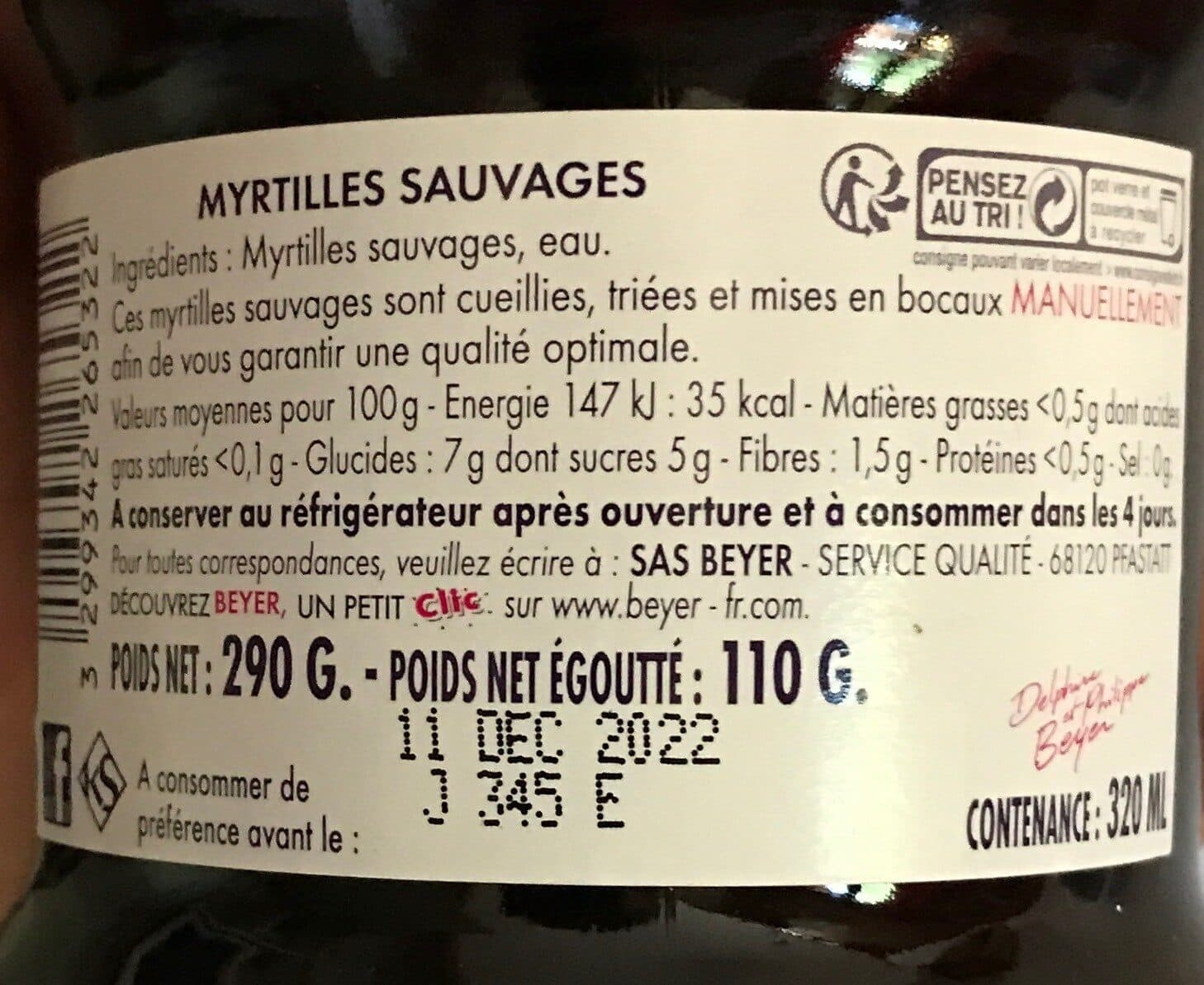Beyer Les idées fruits Myrtilles sauvages packshot