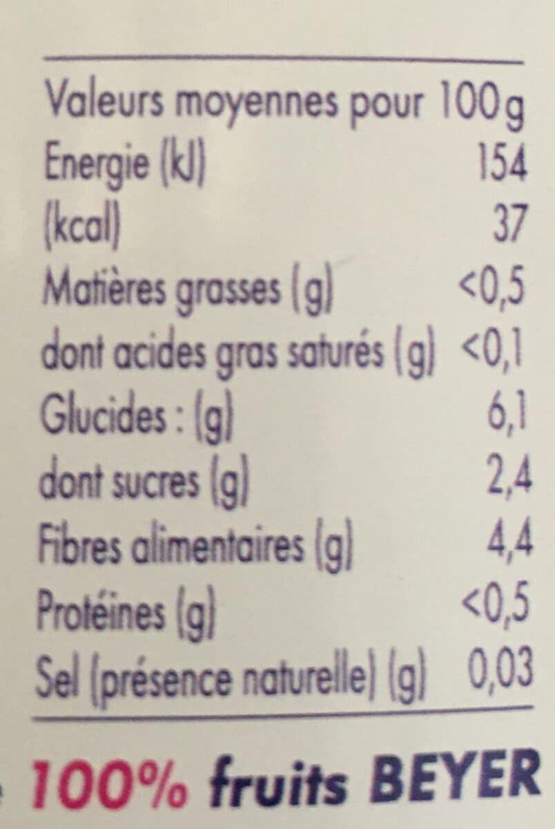 Beyer Eglantines sauvages sans sucres ajoutés packshot