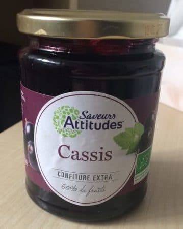 Saveurs Attitudes Confiture Cassis 60% Fruits packshot