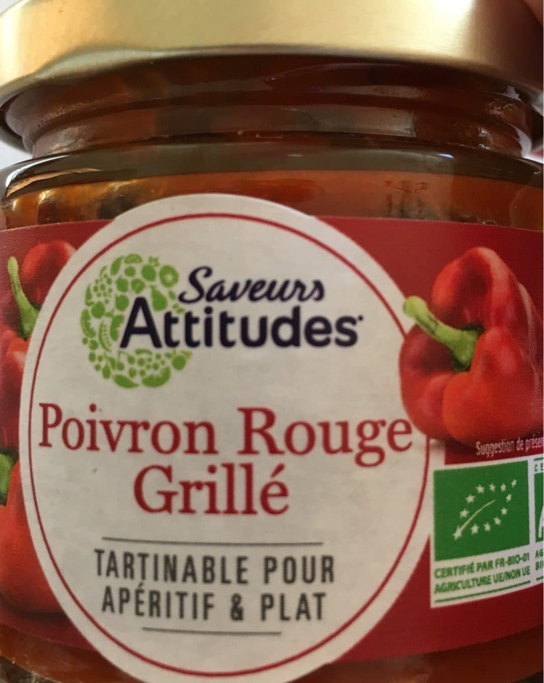 Saveurs attitudes Poivron rouge grillé packshot