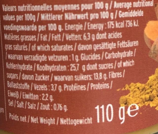 Favols Patate Douce Curry packshot