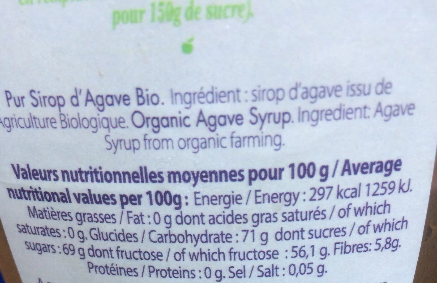 Saveurs Attitudes Sirop d'agave bio 360g packshot