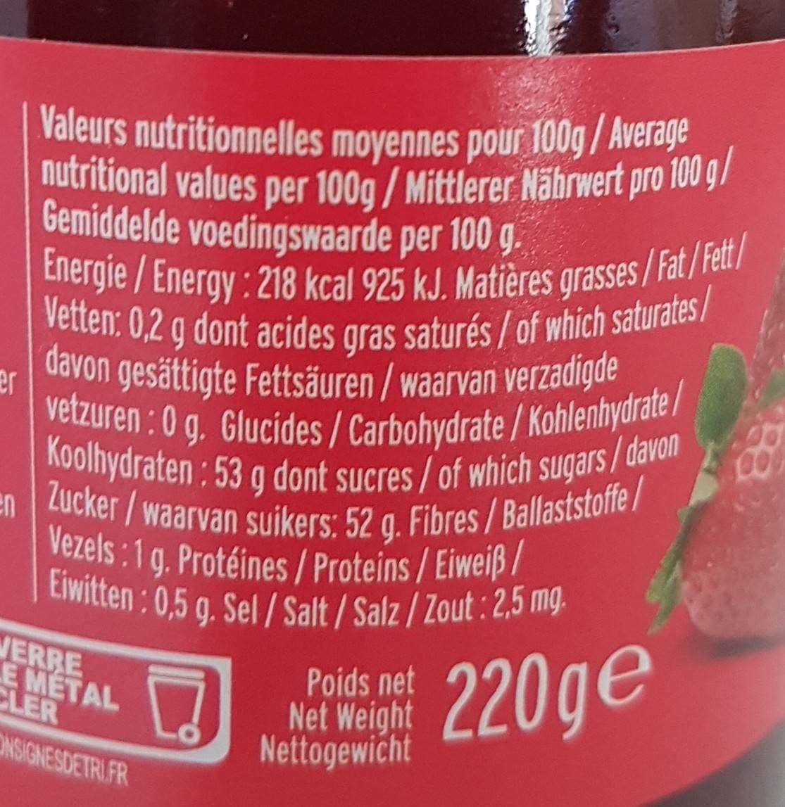 Saveurs Attitudes Fraise d'Aquitaine - Confiture extra packshot
