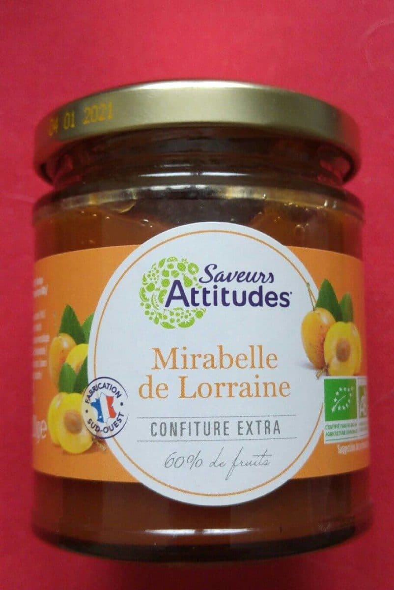 Saveurs Attitudes Confiture extra mirabelle de lorraine packshot