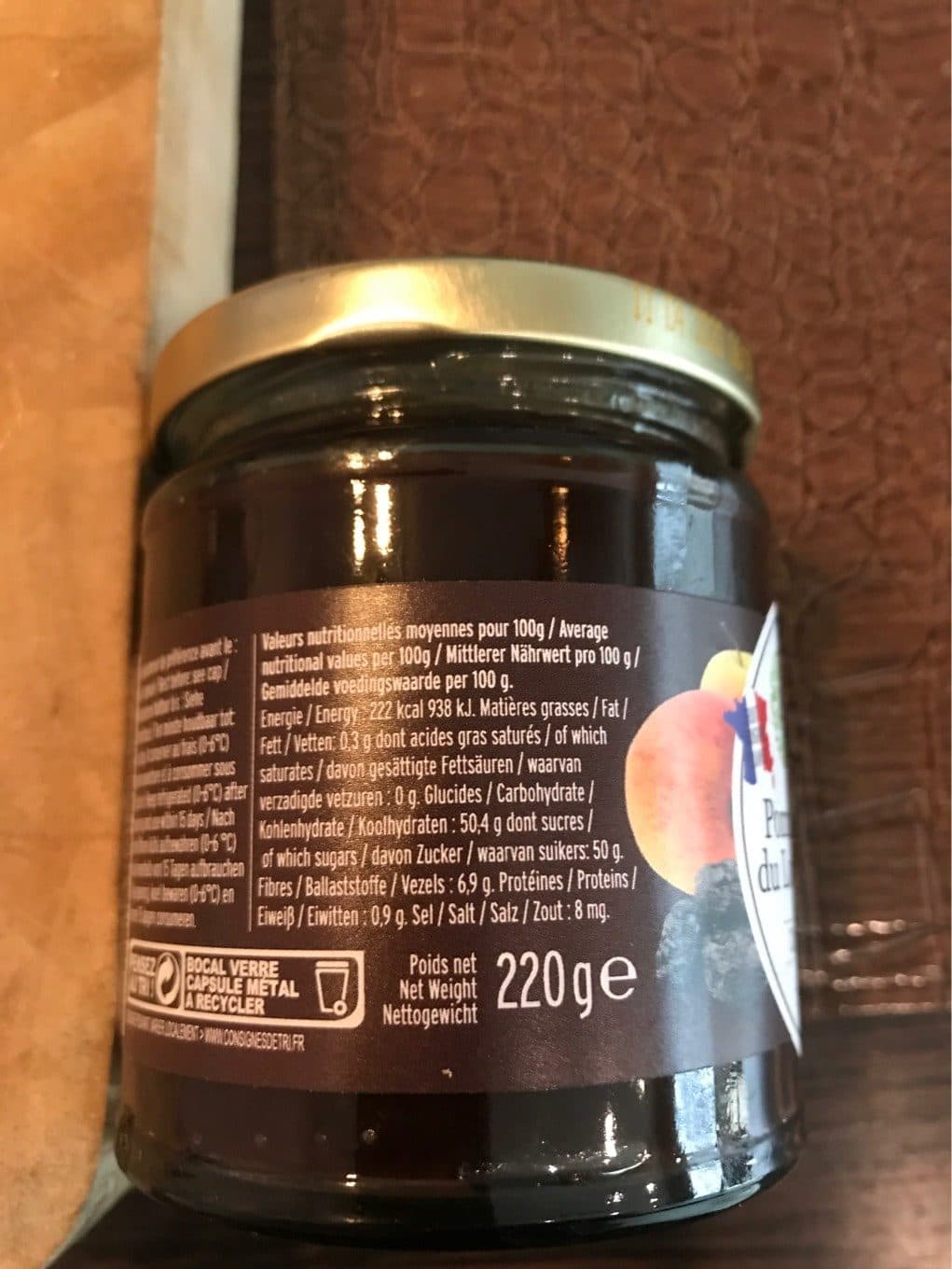 Saveurs attitudes Confitures Pomme Pruneau du Lot et Garonne packshot