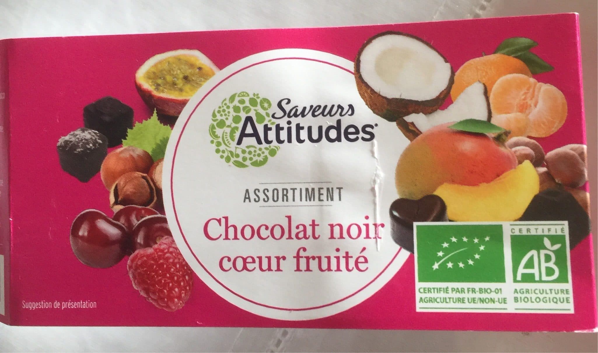 Saveurs Attitudes Chocolat noir cœur fruité packshot