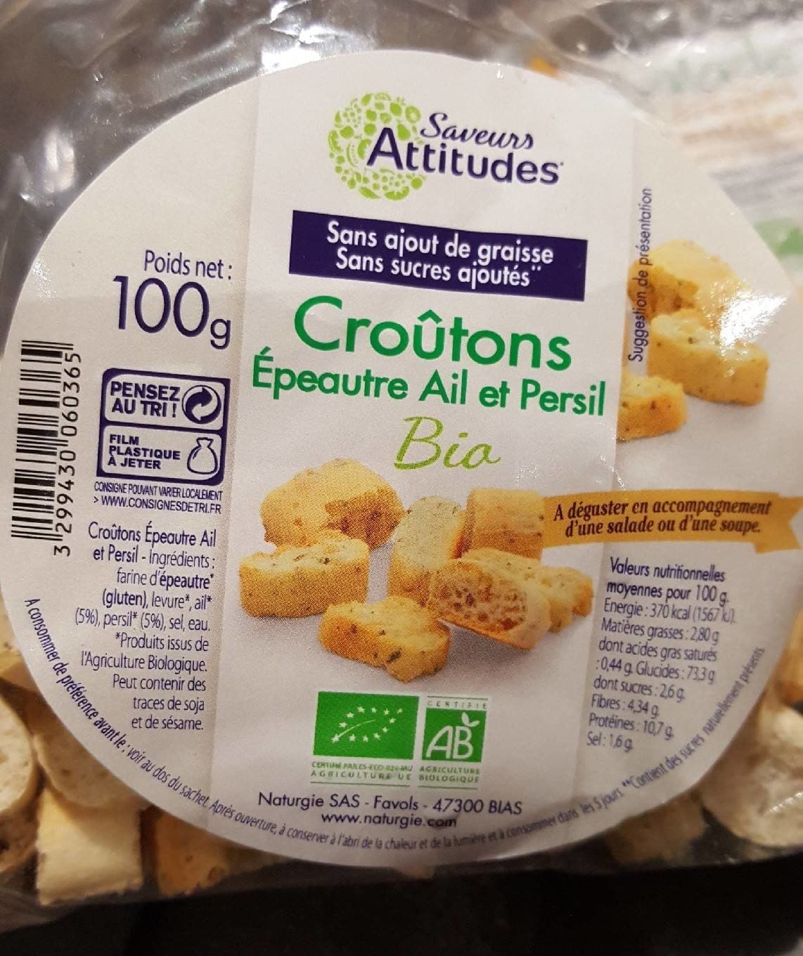 Saveurs Attitudes Croûtons packshot