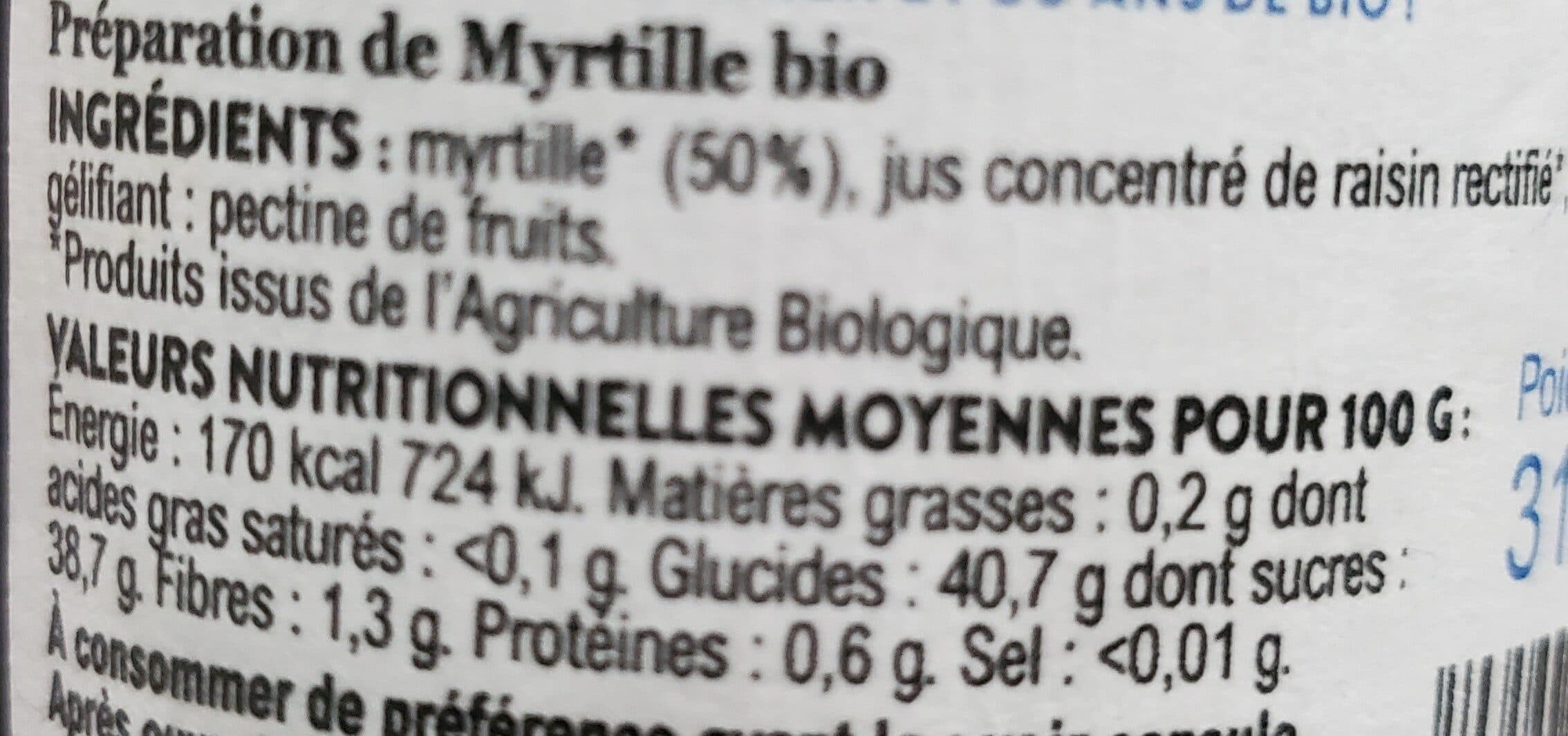 Saveurs attitudes Confiture de myrtille packshot