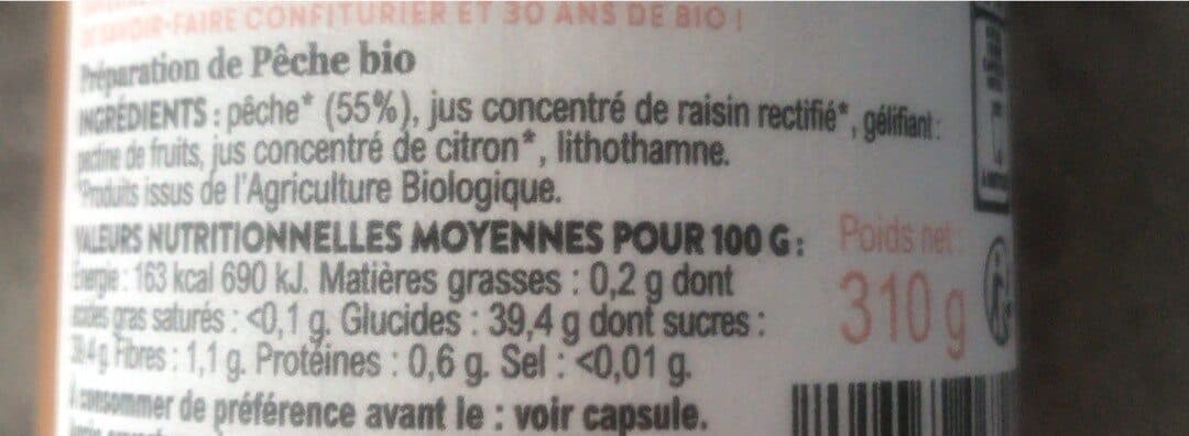 Saveurs Attitudes Pêche Bio packshot