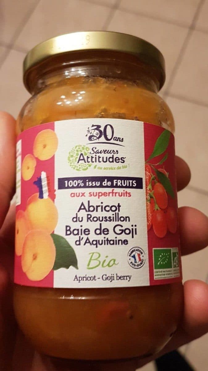 Saveurs attitudes Confiture d'abricot et baie de goji packshot