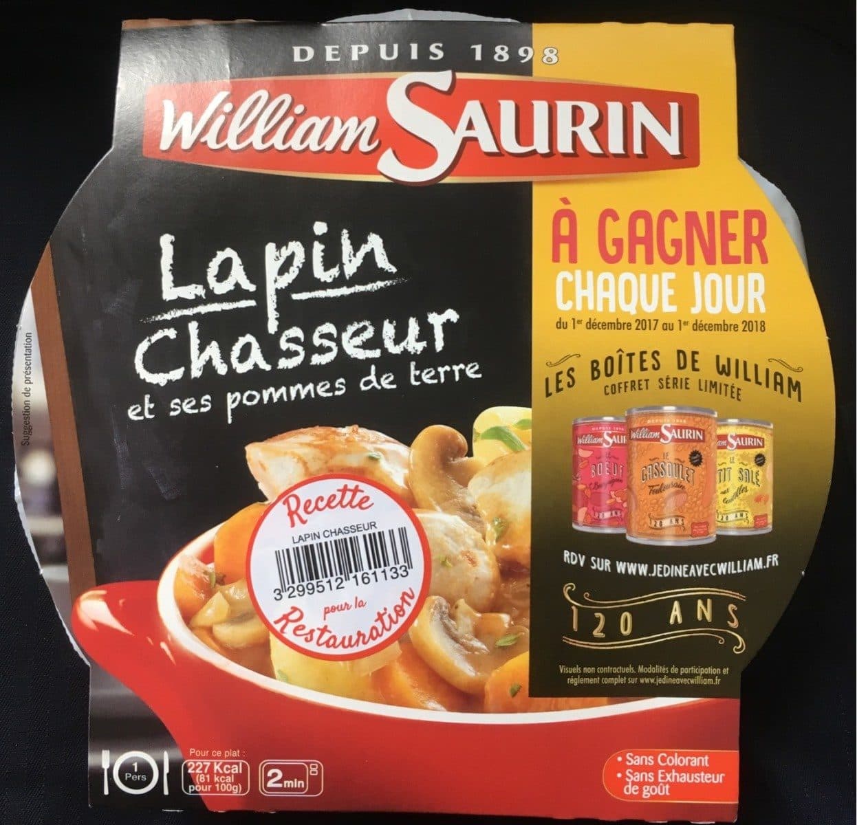 William Saurin Barq Mo Lapin Chasseur PDT !pce Soulie packshot