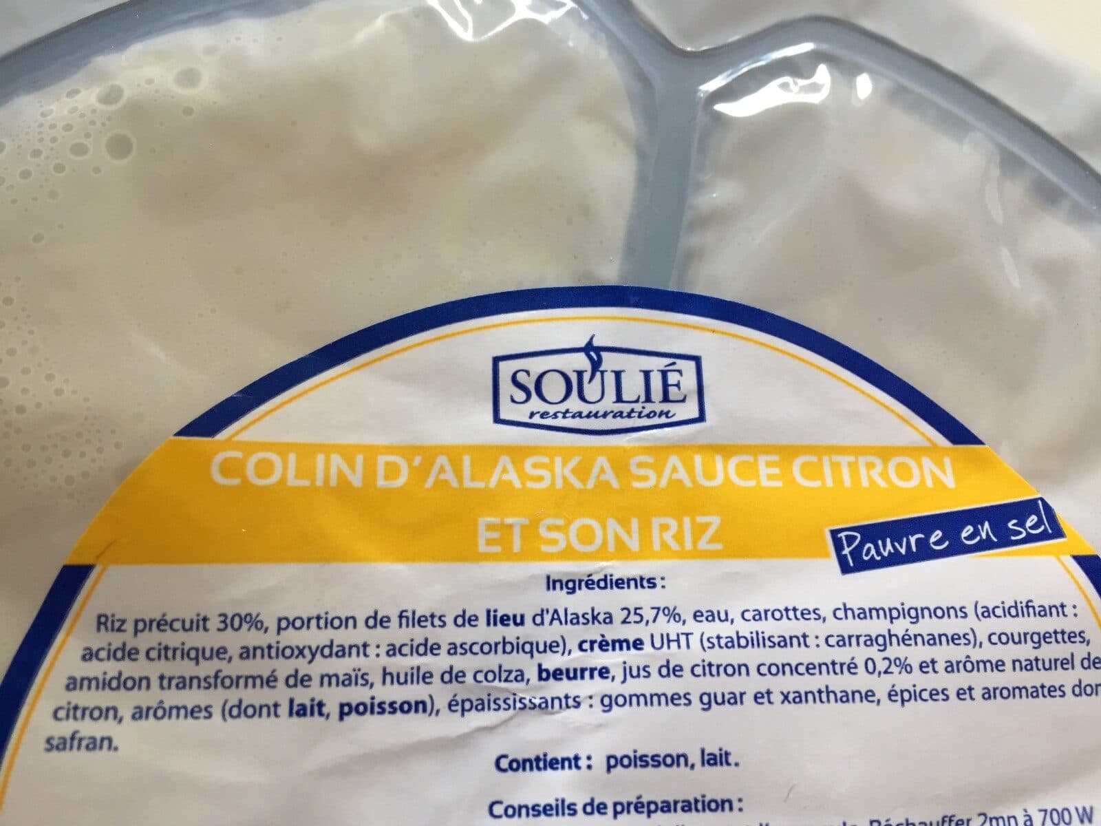 Soulié Colin D'alaska Sauce Citron Et Riz Safrané Pauvre En Sel packshot