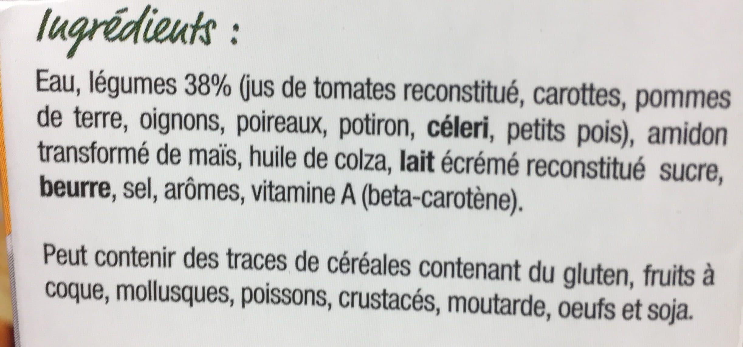 moment gourmand Velouté de légumes Auchan discount 0,85€ packshot