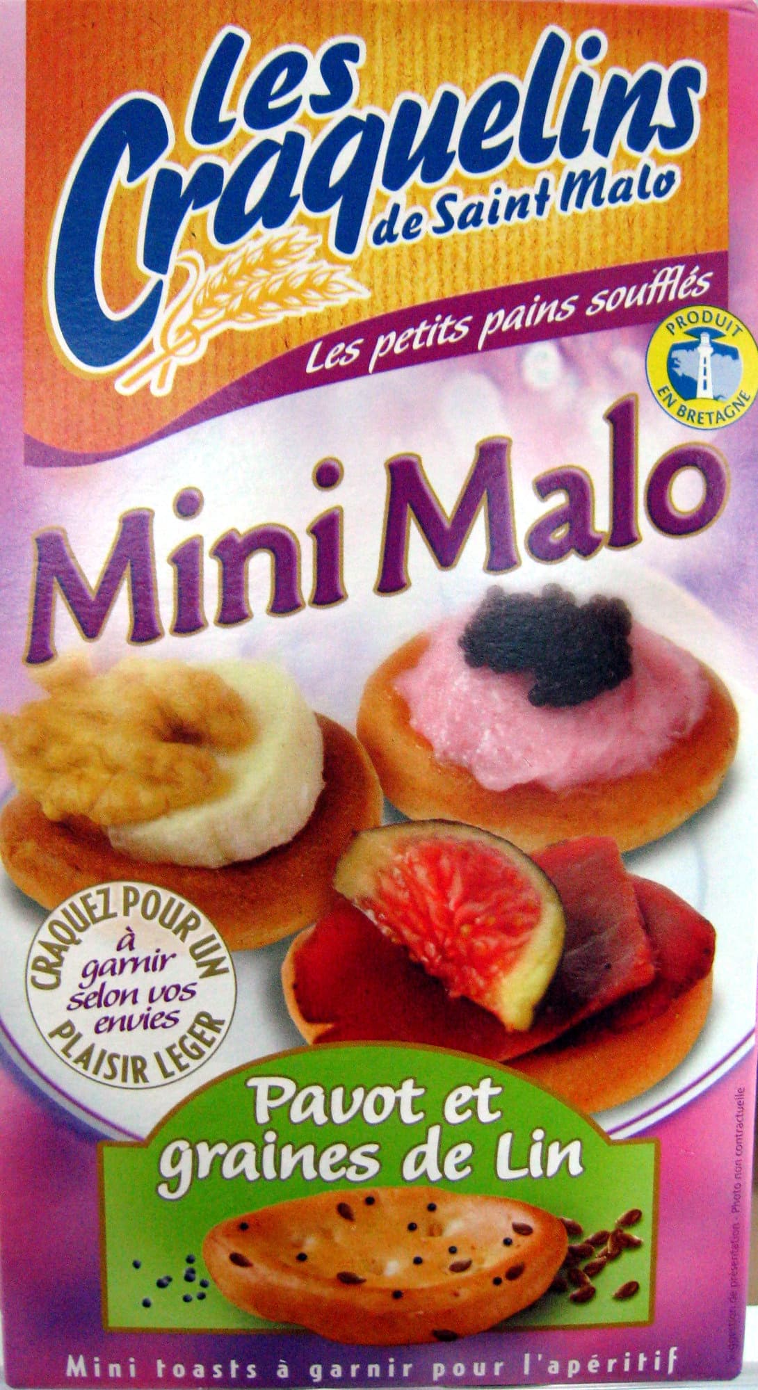 Les Craquelins de Saint Malo Mini Malo Pavot et graines de lin Les Craquelins de Saint Malo packshot