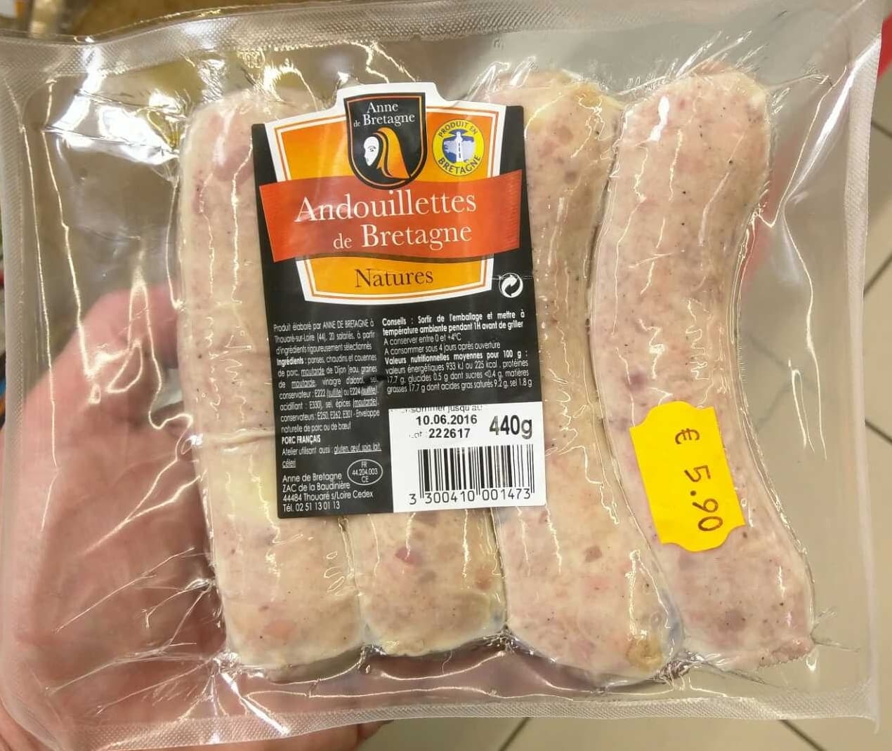 Anne de Bretagne Andouillettes de Bretagne Natures packshot