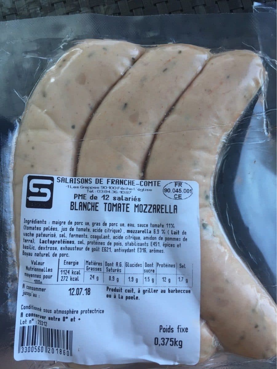 Open Food Facts Blanche tomate mozzarella packshot