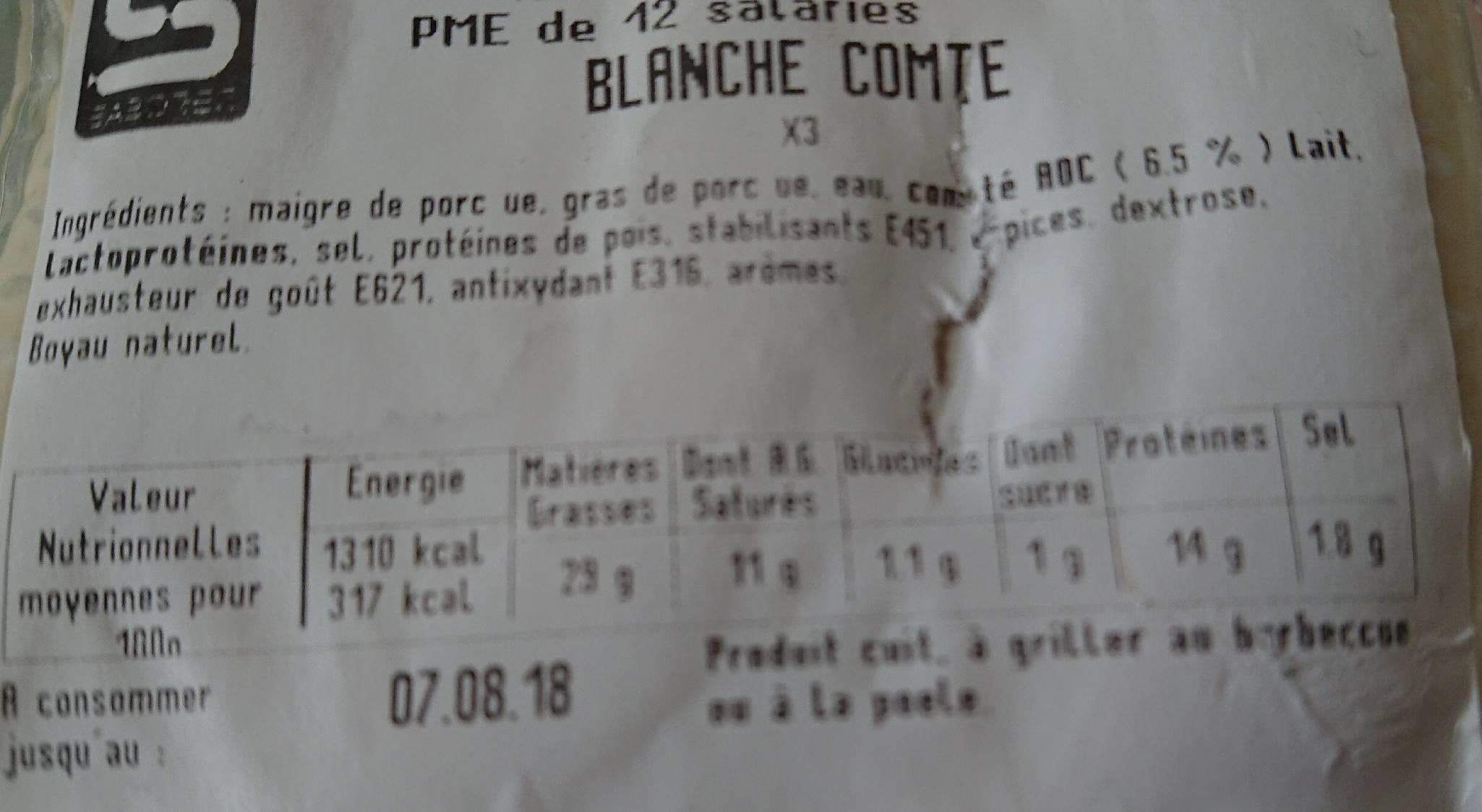 Open Food Facts Saucisse blanche au compte packshot