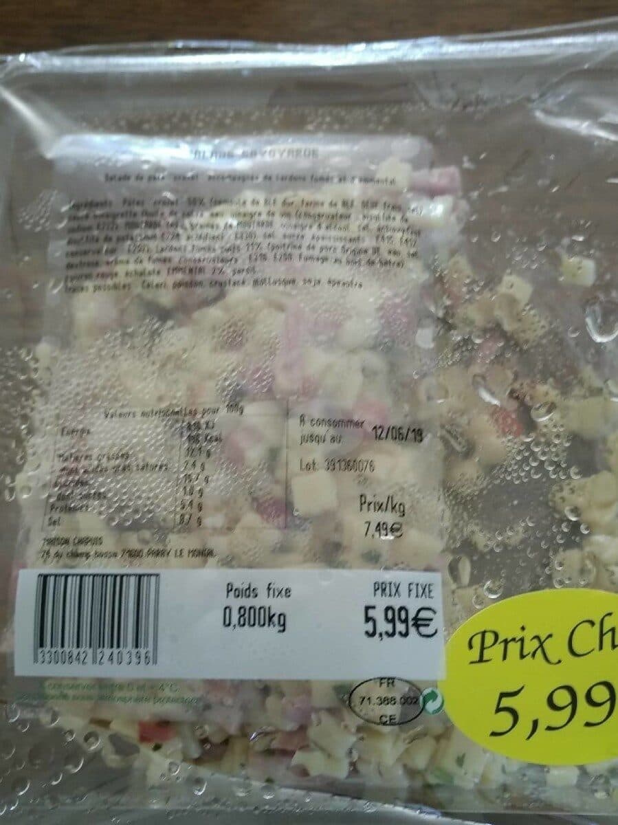 Open Food Facts SALADE SAVOYARDE packshot
