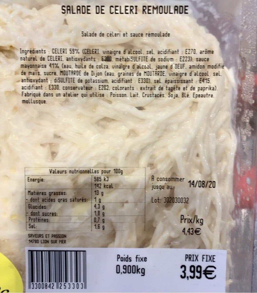 Open Food Facts Salade de celeri remoulade packshot