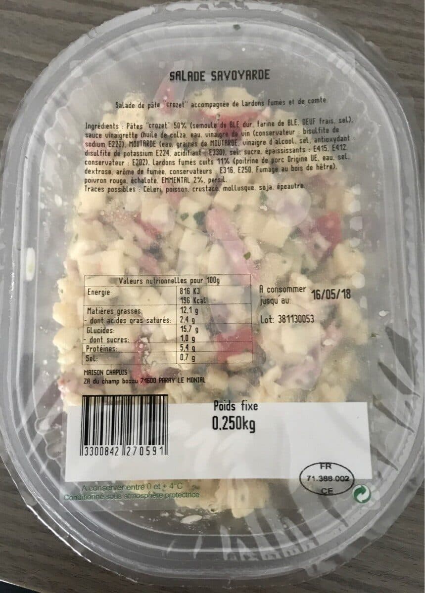 Open Food Facts Salade Savoyarde packshot