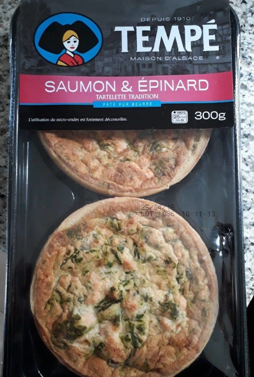Tempé Tartelette tradition Saumon & épinard packshot