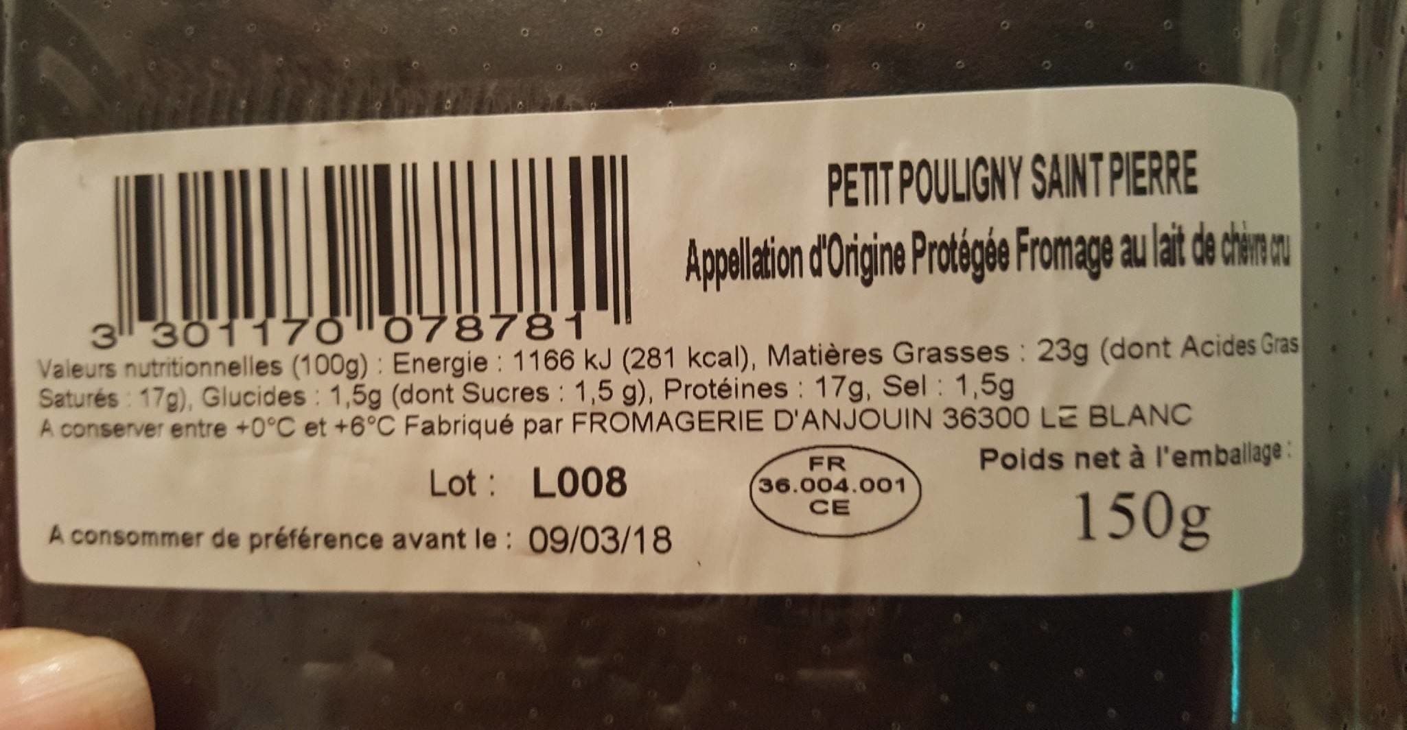 Anjouin Pouligny Saint Pierre packshot