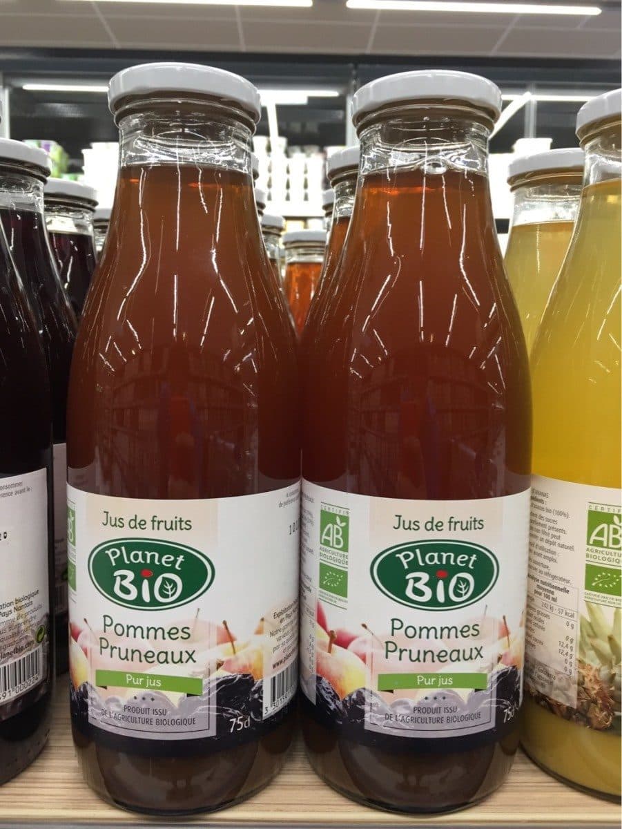 Planet Bio Pur jus Pommes Ppruneaux packshot