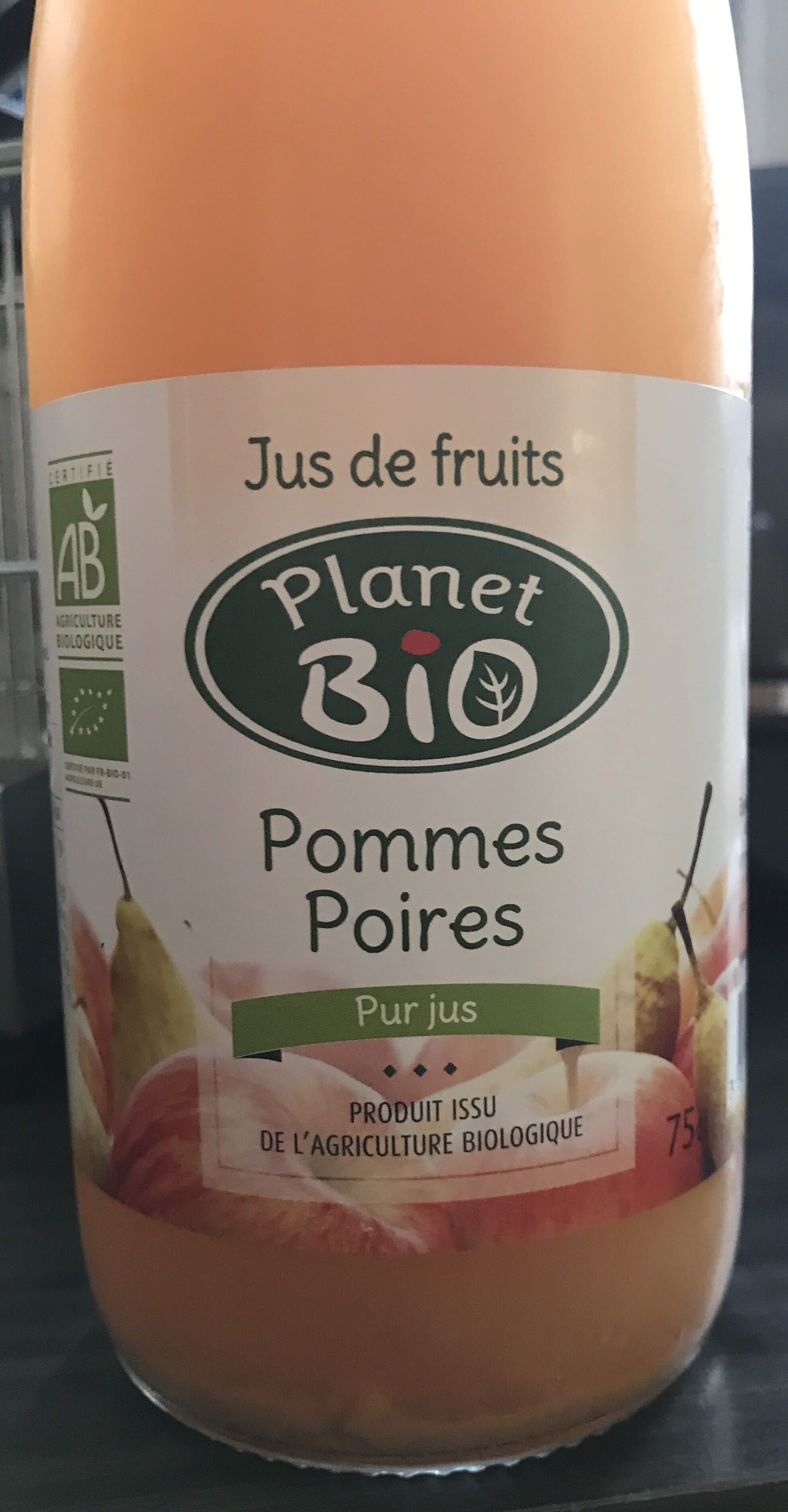 Planet Bio Pommes poires pur jus packshot