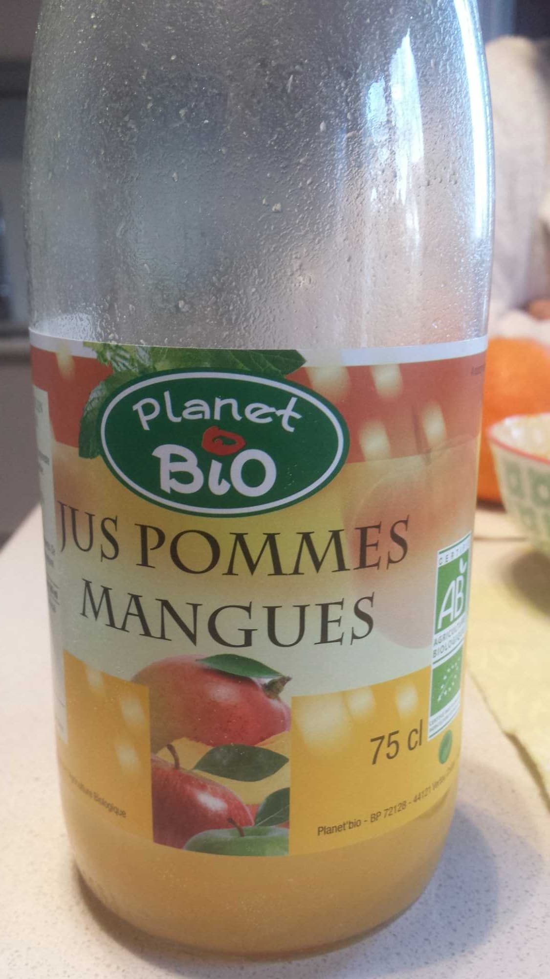 Planet bio Jus de pommes mangues packshot