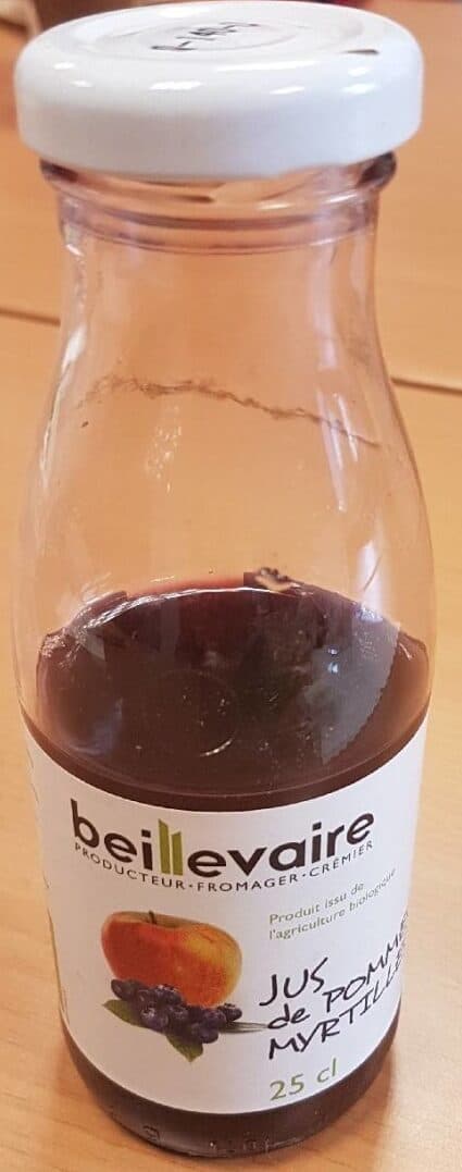 Beillevaire Jus de pommes myrtilles packshot