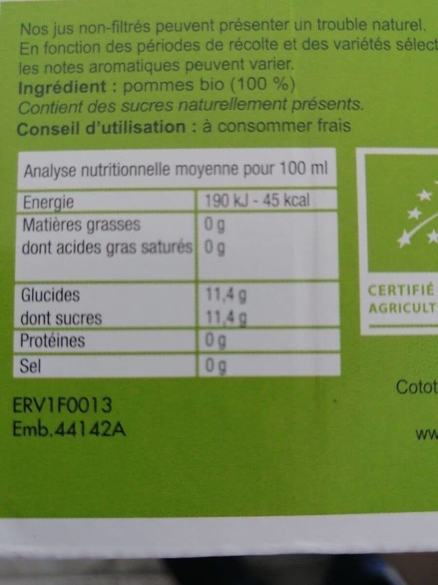 Retour Des Vergers Jus de pommes packshot